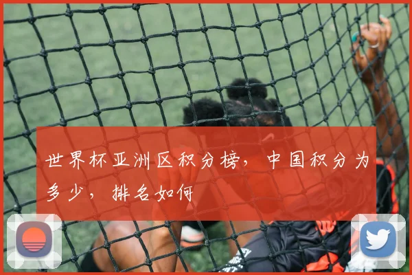 世界杯亚洲区积分榜，中国积分为多少，排名如何